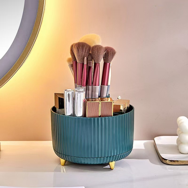 AuroraBeauty™ Rotating Makeup Brush Holder